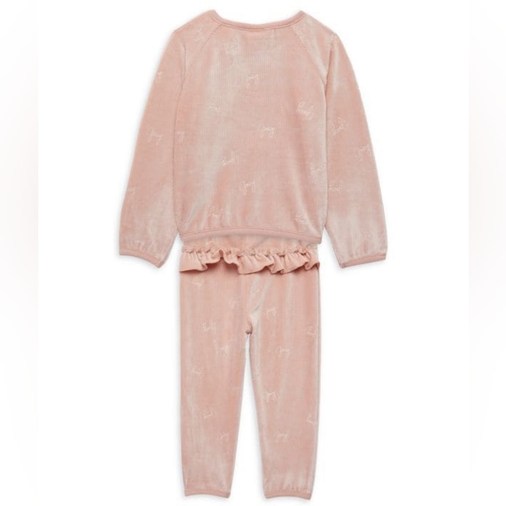 NWT Pink Juicy Couture Baby Girl Logo Velour 2-Piece Jogger Set, 12 Months - Picture 2 of 15